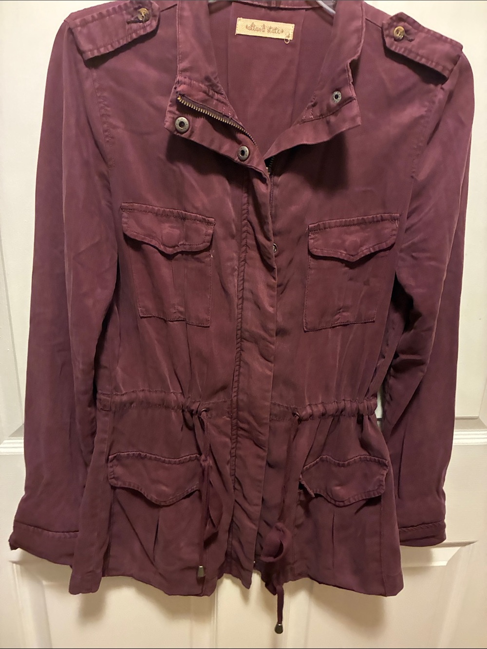 Altar’d State Plum Drawstring Utility Jacket